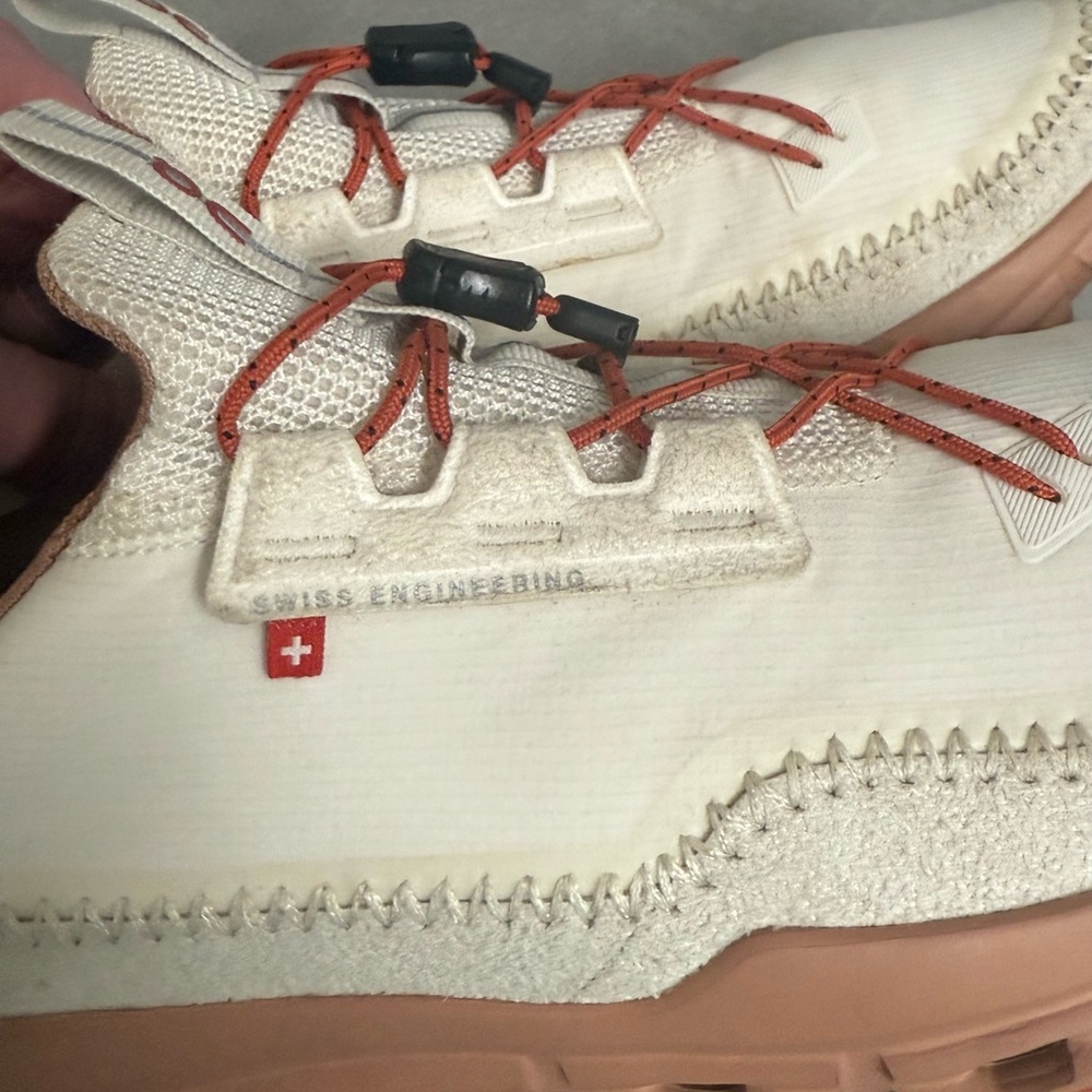 On Running Women's Sneakers in White and Rust - Picture 6 of 9